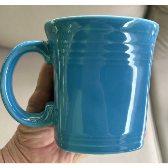 RETIRED Peacock Blue Square Mug Homer Laughlin See Dsecription - Picture 1 of 5